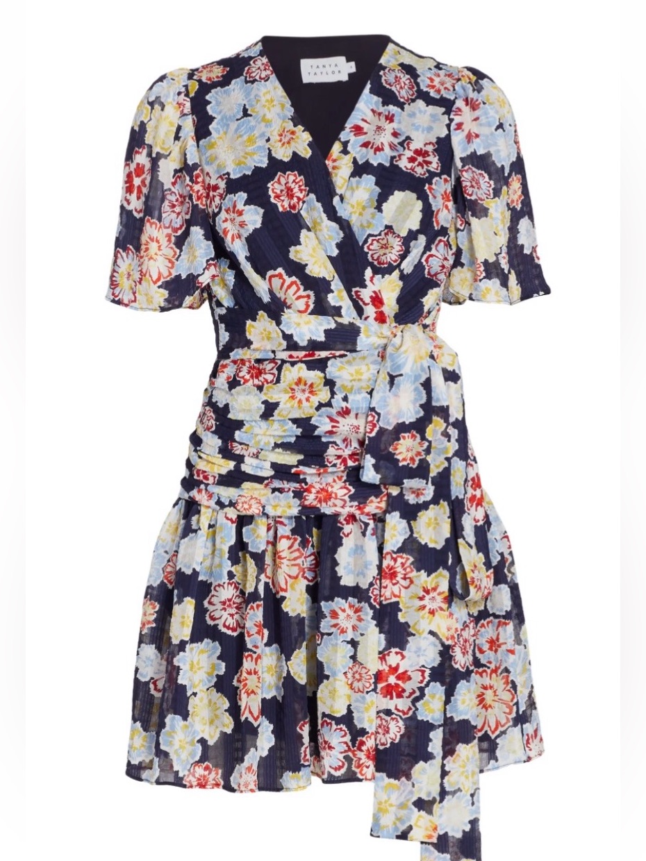 Tanya Taylor Floral Midi Dress With Yellow And Red Blooms - Nwt, Never Worn